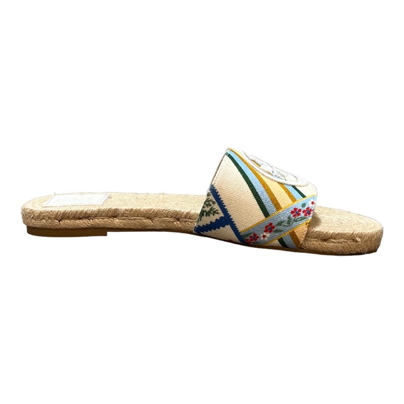 Tory Burch Benton Open Toe Espadrille Sandal Slides - Picture 7 of 9